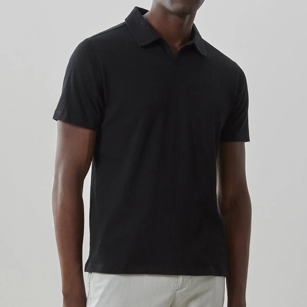 ROBERT BARAKETT Basil Road Short Sleeve Men’s Black Polo T Shirt in Size XL